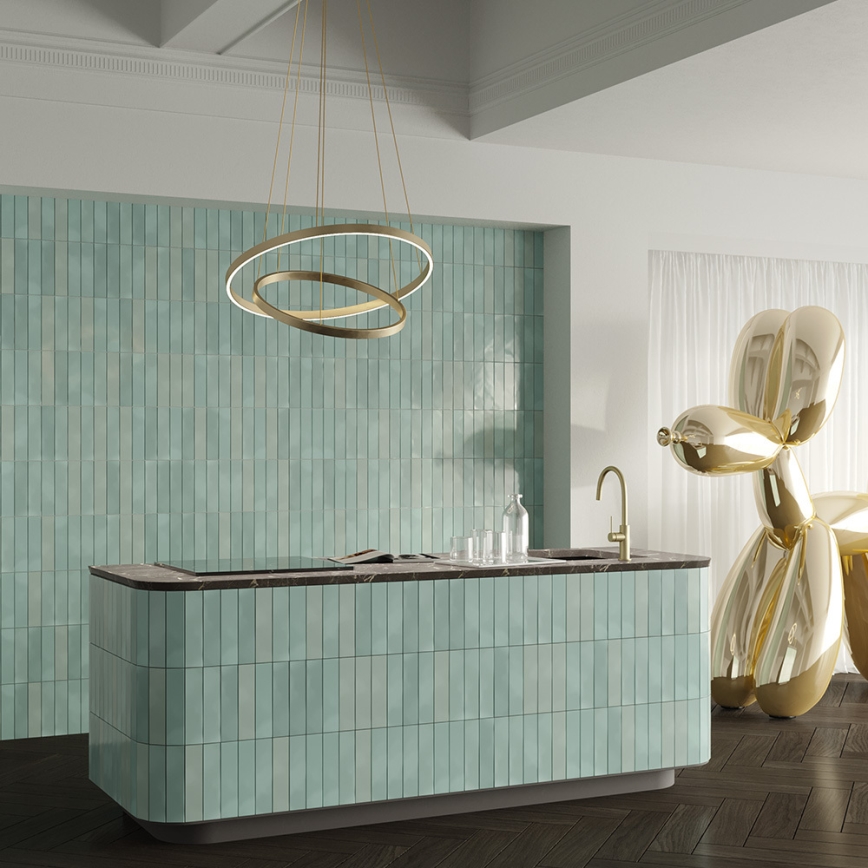 Maytoni MOD058PL-L74BS3K - Lampadario LED a sospensione con filo RIM LED/88W/230V 3000K diametro 80 cm oro