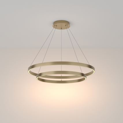Maytoni MOD058PL-L74BS3K - Lampadario LED a sospensione con filo RIM LED/88W/230V 3000K diametro 80 cm oro