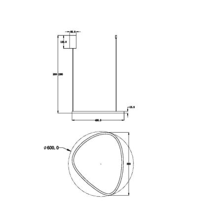 Maytoni MOD072PL-L28BS3K1 - Lampadario LED a sospensione con filo GLINT LED/24W/230V oro