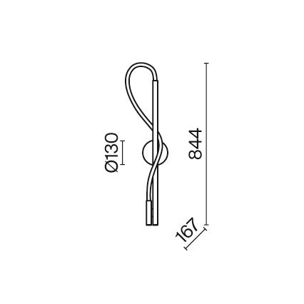 Maytoni MOD166WL-L12G3K - Applique a LED TAU LED/13W/230V