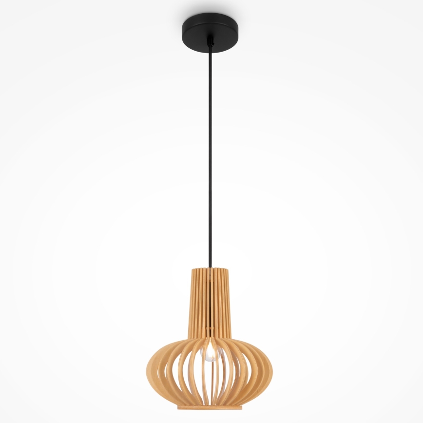 Maytoni MOD193PL-01W - Lampadario a sospensione con filo ROOTS 1xE27/40W/230V diametro 22,5 cm beige