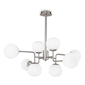 Maytoni MOD221-PL-08-N - Lampadario a sospensione con supporto rigido ERICH 8xE14/40W/230V cromo opaco