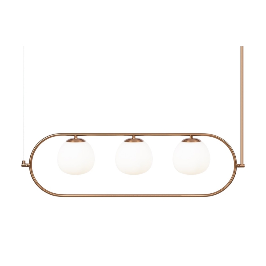 Maytoni MOD221PL-03BS - Lampadario a sospensione con supporto rigido ERICH 3xE14/40W/230V rame