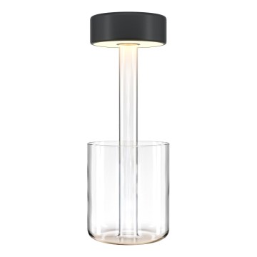 Maytoni MOD229TL-L3B3K1 - Lampada da tavolo portatile ricaricabile dimmerabile LED/3W/5V 2200-4000K 2000 mAh nero/trasparente