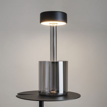 Maytoni MOD229TL-L3B3K3 - Lampada da tavolo portatile ricaricabile dimmerabile LED/3W/5V 2200-4000K 2000 mAh nero/grigio