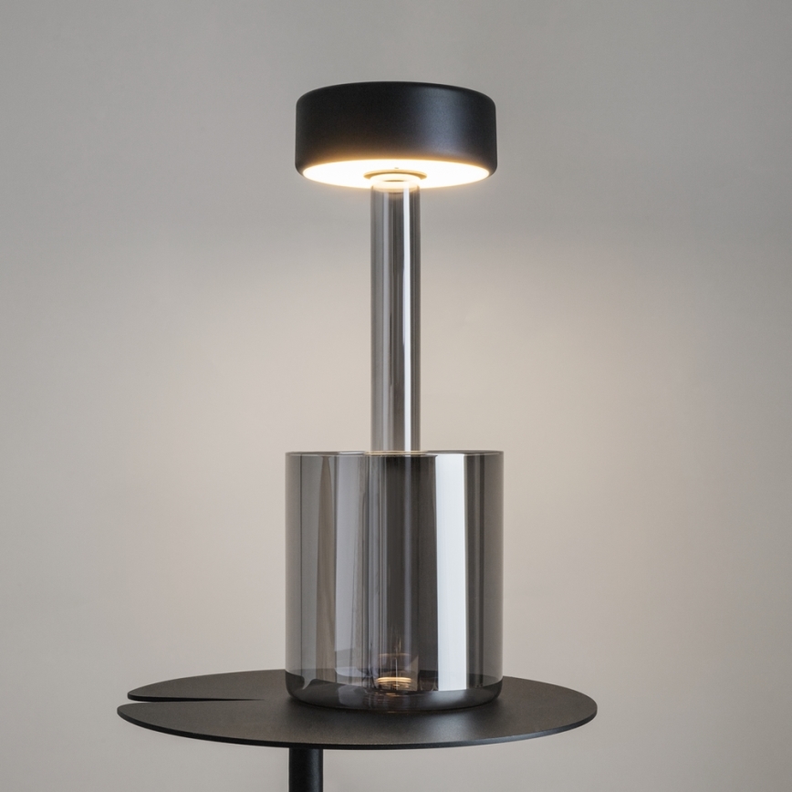 Maytoni MOD229TL-L3B3K3 - Lampada da tavolo portatile ricaricabile dimmerabile LED/3W/5V 2200-4000K 2000 mAh nero/grigio