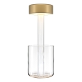 Maytoni MOD229TL-L3G3K1 - Lampada da tavolo portatile ricaricabile dimmerabile LED/3W/5V 2200-4000K 2000 mAh oro/trasparente