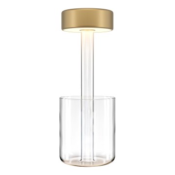 Maytoni MOD229TL-L3G3K1 - Lampada da tavolo portatile ricaricabile dimmerabile LED/3W/5V 2200-4000K 2000 mAh oro/trasparente