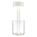 Maytoni MOD229TL-L3W3K1 - Lampada da tavolo portatile ricaricabile dimmerabile LED/3W/5V 2200-4000K 2000 mAh bianco/trasparente