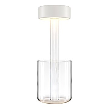 Maytoni MOD229TL-L3W3K1 - Lampada da tavolo portatile ricaricabile dimmerabile LED/3W/5V 2200-4000K 2000 mAh bianco/trasparente
