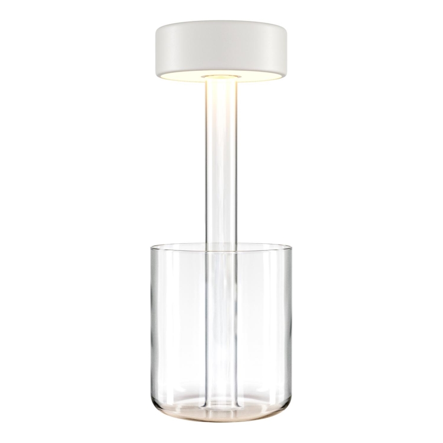 Maytoni MOD229TL-L3W3K1 - Lampada da tavolo portatile ricaricabile dimmerabile LED/3W/5V 2200-4000K 2000 mAh bianco/trasparente
