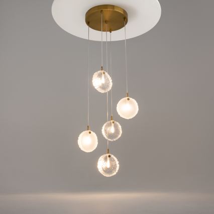 Maytoni MOD254PL-05BS - Lampadario a sospensione con filo FROZEN 5xG4/28W/230V ottone