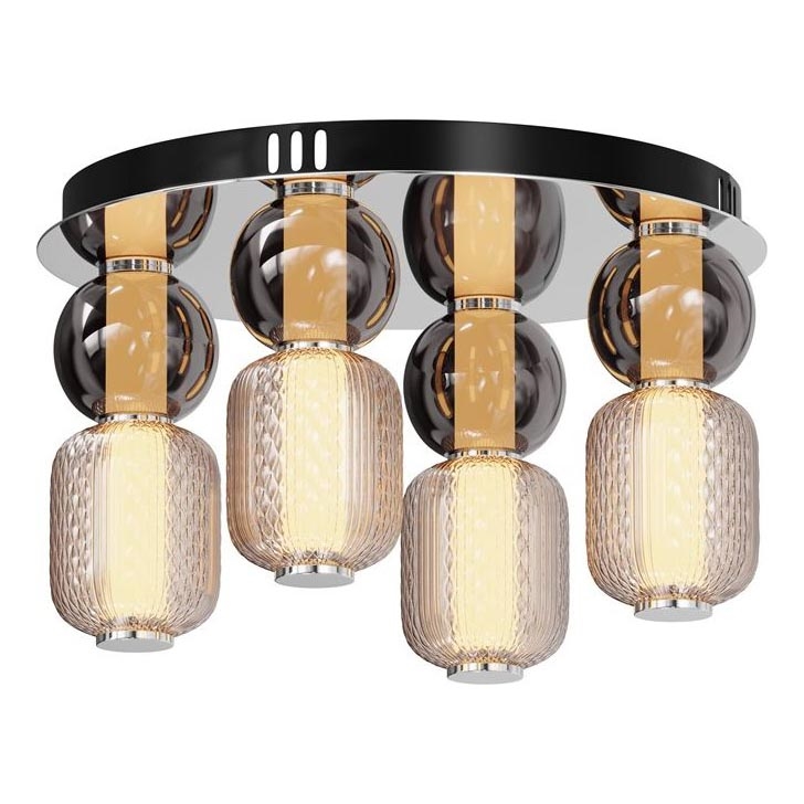 Maytoni MOD273CL-L60CH3K - Plafoniera LED DROP 4xLED/15W/230V diametro 43 cm cromo lucido