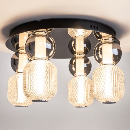 Maytoni MOD273CL-L60CH3K - Plafoniera LED DROP 4xLED/15W/230V diametro 43 cm cromo lucido