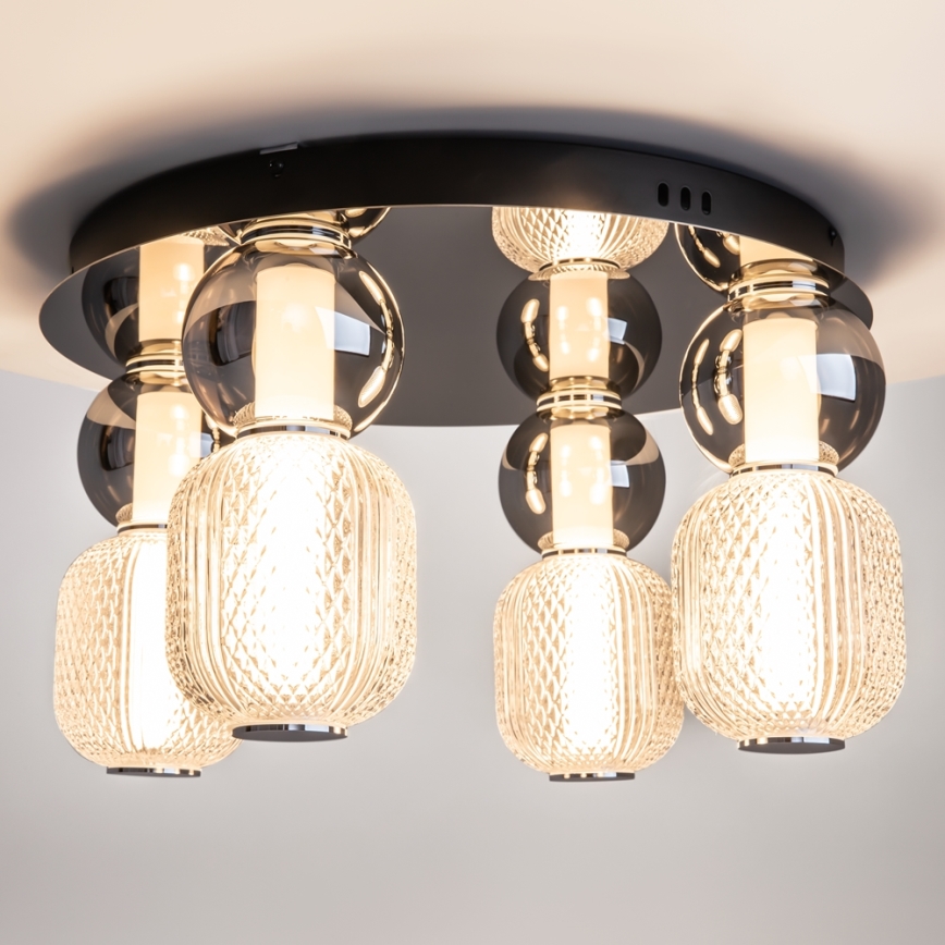 Maytoni MOD273CL-L60CH3K - Plafoniera LED DROP 4xLED/15W/230V diametro 43 cm cromo lucido