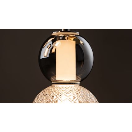 Maytoni MOD273CL-L60CH3K - Plafoniera LED DROP 4xLED/15W/230V diametro 43 cm cromo lucido