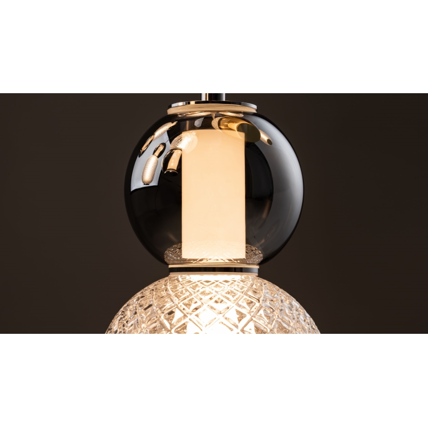 Maytoni MOD273CL-L60CH3K - Plafoniera LED DROP 4xLED/15W/230V diametro 43 cm cromo lucido