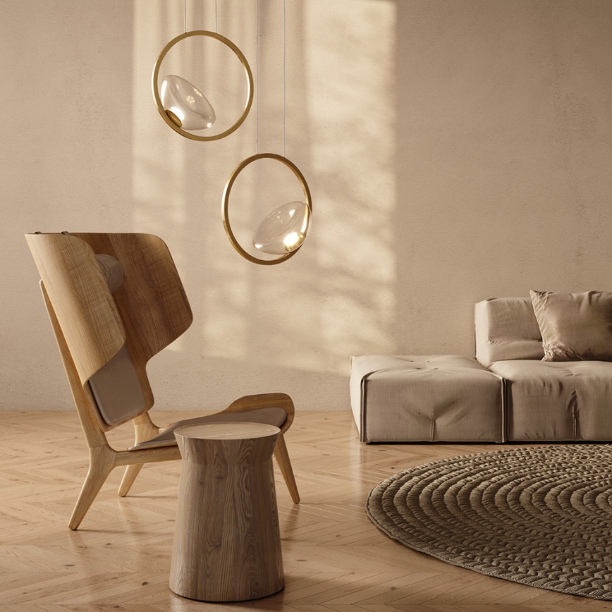 Maytoni MOD327PL-L5BS3K - Lampadario LED a sospensione con filo LUNARE LED/5W/230V oro