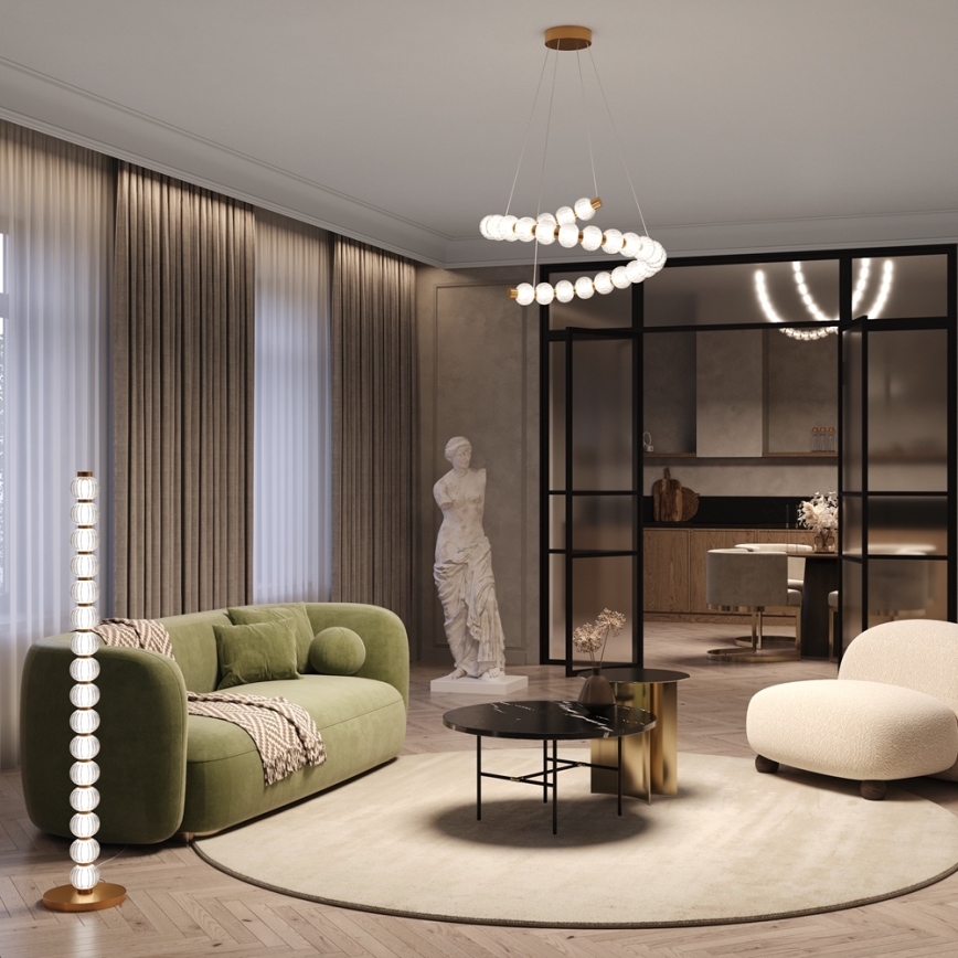 Maytoni MOD555PL-L35G3K - Lampadario LED a sospensione con filo AMULET LED/40W/230V 3000K oro
