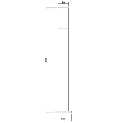 Maytoni O418FL-01GR1 - Lampada da esterno WILLIS 1xE27/60W/230V 80 cm IP54 antracite