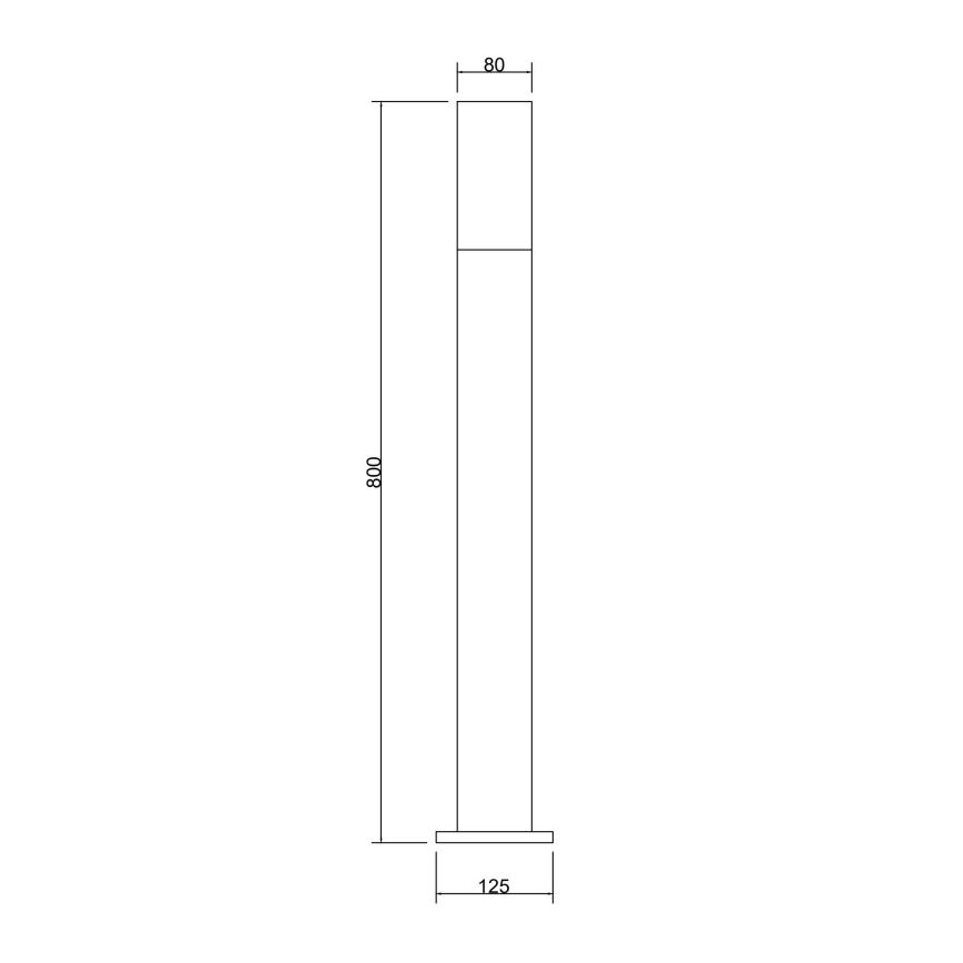 Maytoni O418FL-01GR1 - Lampada da esterno WILLIS 1xE27/60W/230V 80 cm IP54 antracite