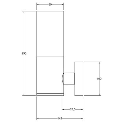 Maytoni O418WL-01B - Applique da esterno WILLIS 1xE27/60W/230V IP54 nero