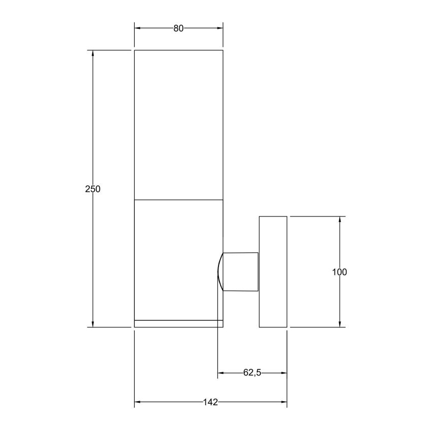 Maytoni O418WL-01B - Applique da esterno WILLIS 1xE27/60W/230V IP54 nero