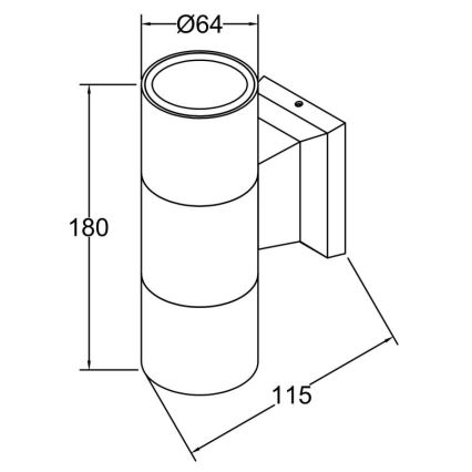 Maytoni O574WL-02GR - Applique da esterno BOWERY 2xGU10/50W/230V IP54 antracite
