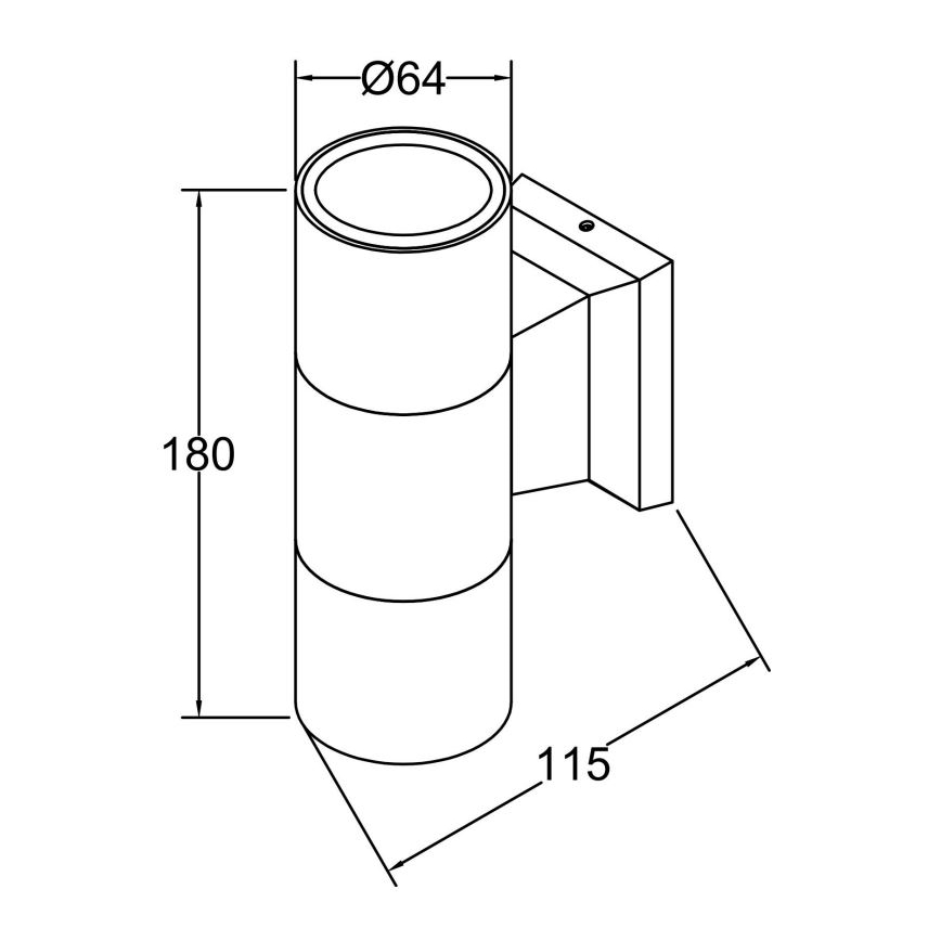 Maytoni O574WL-02GR - Applique da esterno BOWERY 2xGU10/50W/230V IP54 antracite