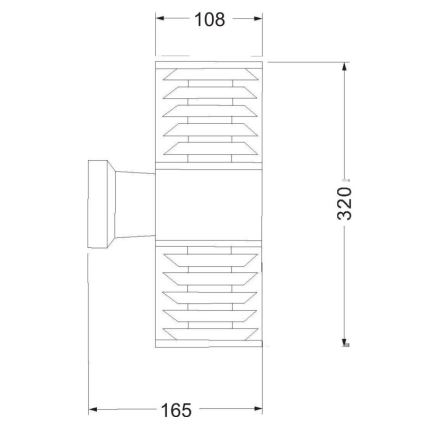 Maytoni O576WL-02GR - Applique da esterno BRONX 2xE27/60W/230V IP54 antracite