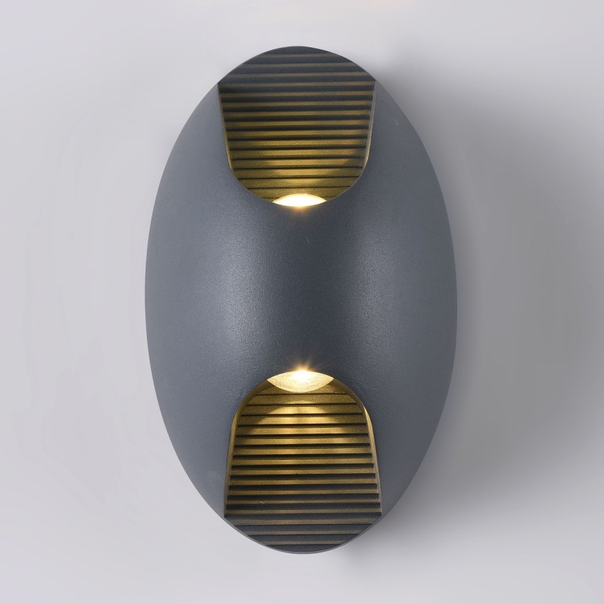 Maytoni O594WL-L6GR - Applique a LED da esterno TIMES SQUARE LED/6W/230V IP65 antracite