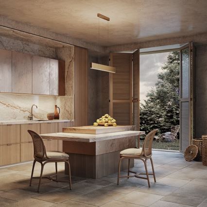 Maytoni P010PL-L23G3K - Lampadario LED a sospensione con filo STEP LED/23W/230V 3000K 91 cm oro