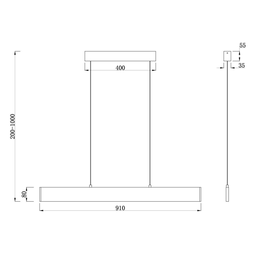 Maytoni P010PL-L23G3K - Lampadario LED a sospensione con filo STEP LED/23W/230V 3000K 91 cm oro