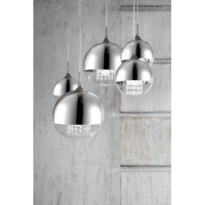 Maytoni P140-PL-170-5-N - Lampadario a sospensione con filo FERMI 5xE27/60W/230V cromo lucido
