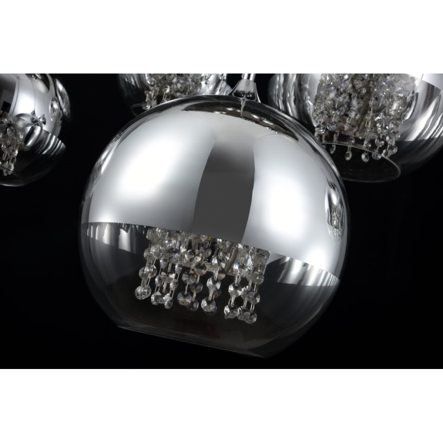 Maytoni P140-PL-170-5-N - Lampadario a sospensione con filo FERMI 5xE27/60W/230V cromo lucido