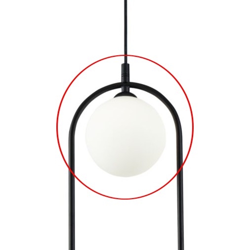Maytoni - Paralume di ricambio per lampadario RING bianco