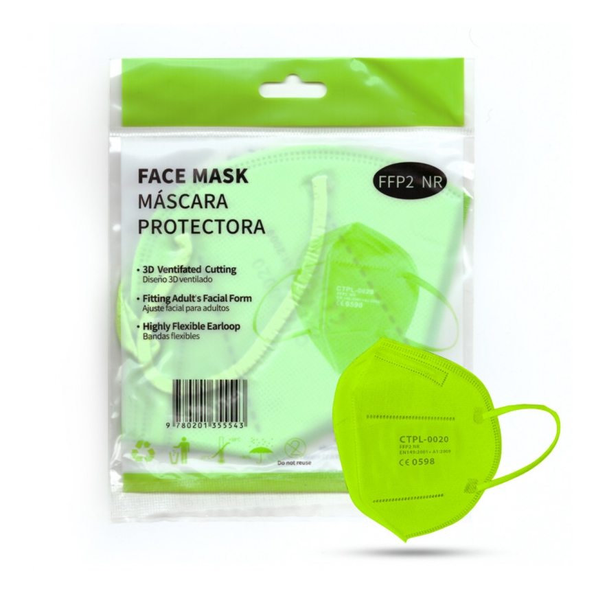 Media Sanex Mascherina FFP2 NR / KN95 Verde 1pz
