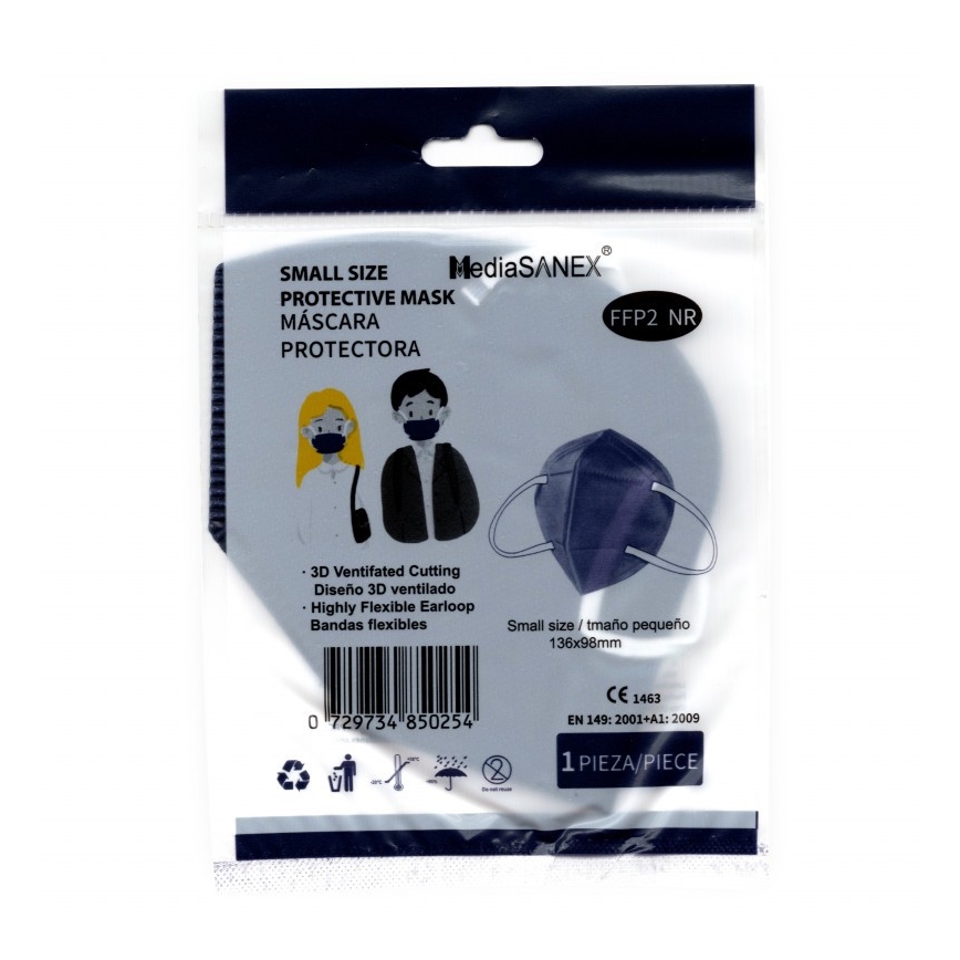Media Sanex Mascherina taglia per bambini FFP2 NR Blu scuro 100pz
