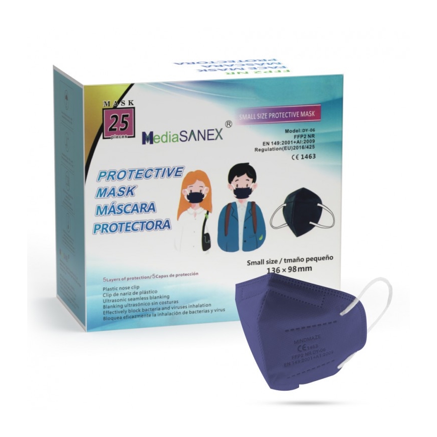 Media Sanex Mascherina taglia per bambini FFP2 NR Blu scuro 100pz