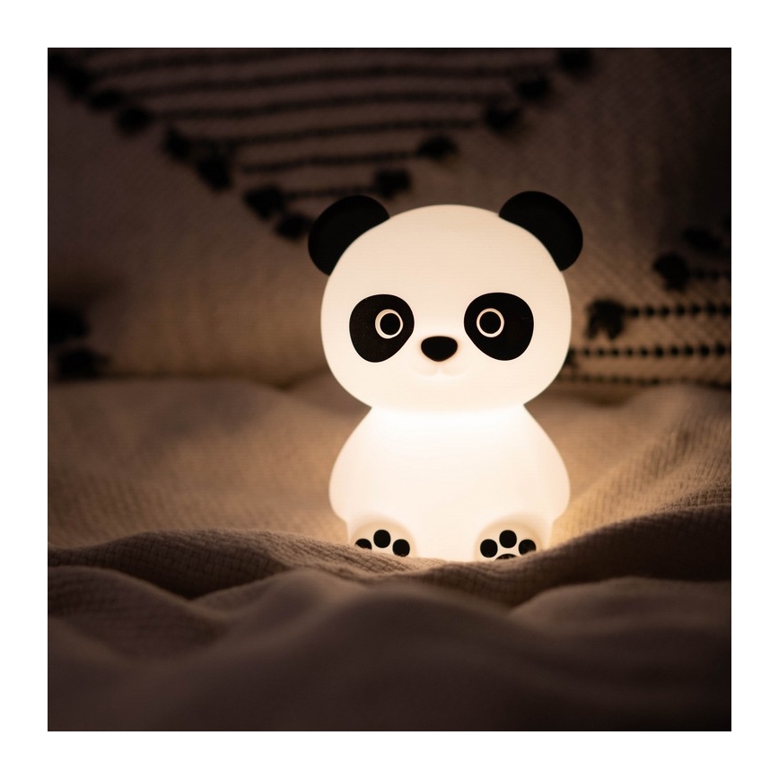 MegaLight - Lampada touch per bambini a LED RGB dimmerabile e ricaricabile PADDY PANDA LED/5V