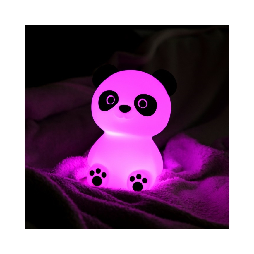 MegaLight - Lampada touch per bambini a LED RGB dimmerabile e ricaricabile PADDY PANDA LED/5V