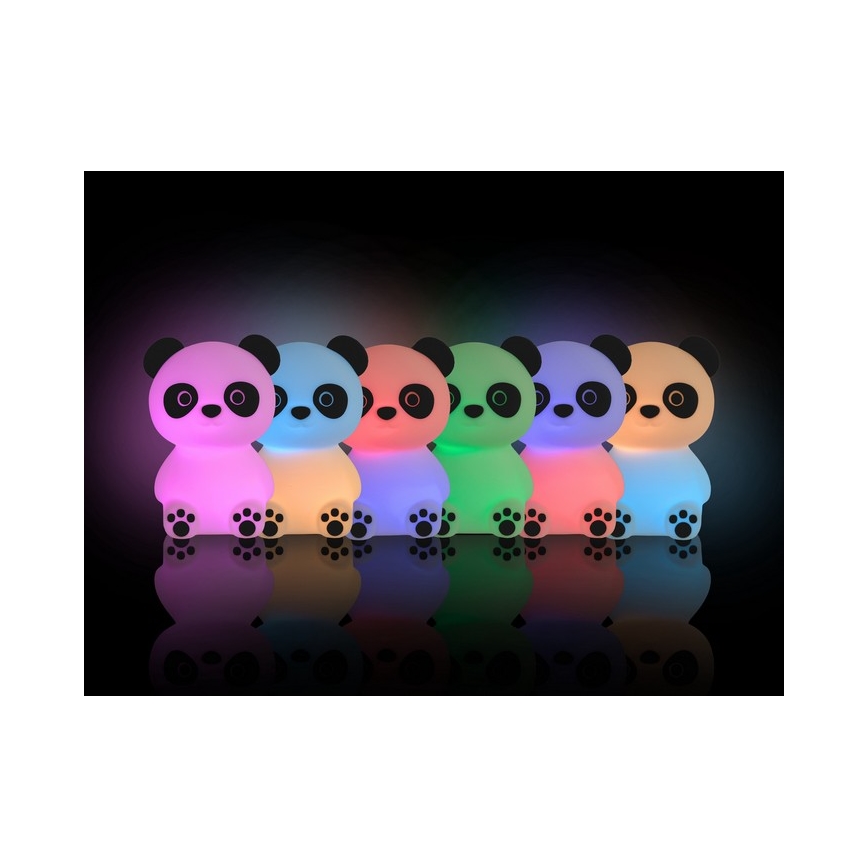 MegaLight - Lampada touch per bambini a LED RGB dimmerabile e ricaricabile PADDY PANDA LED/5V