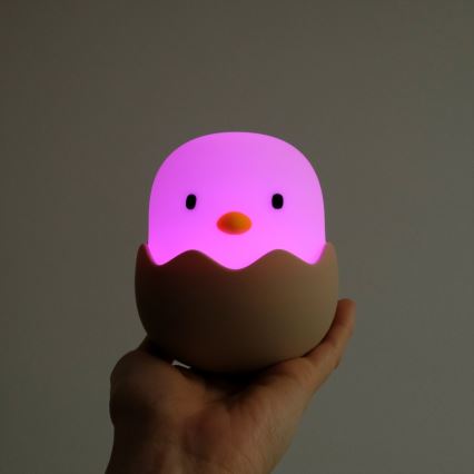 MegaLight - Lampada ricaricabile per bambini a LED RGB dimmerabile con touch EGGY EGG LED/5V
