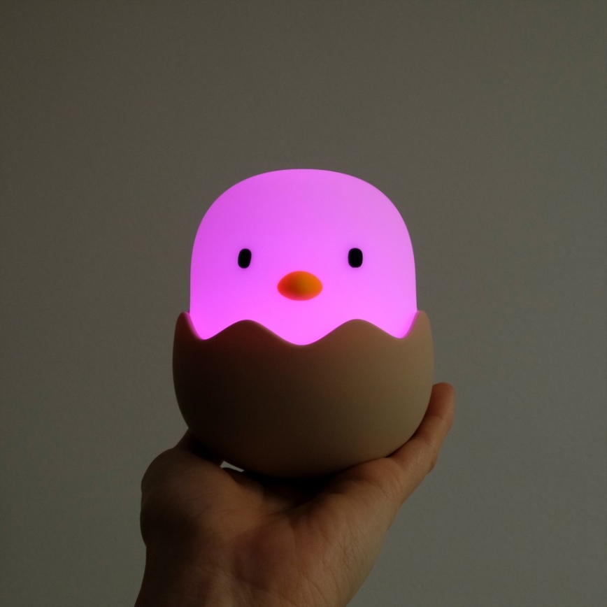 MegaLight - Lampada ricaricabile per bambini a LED RGB dimmerabile con touch EGGY EGG LED/5V