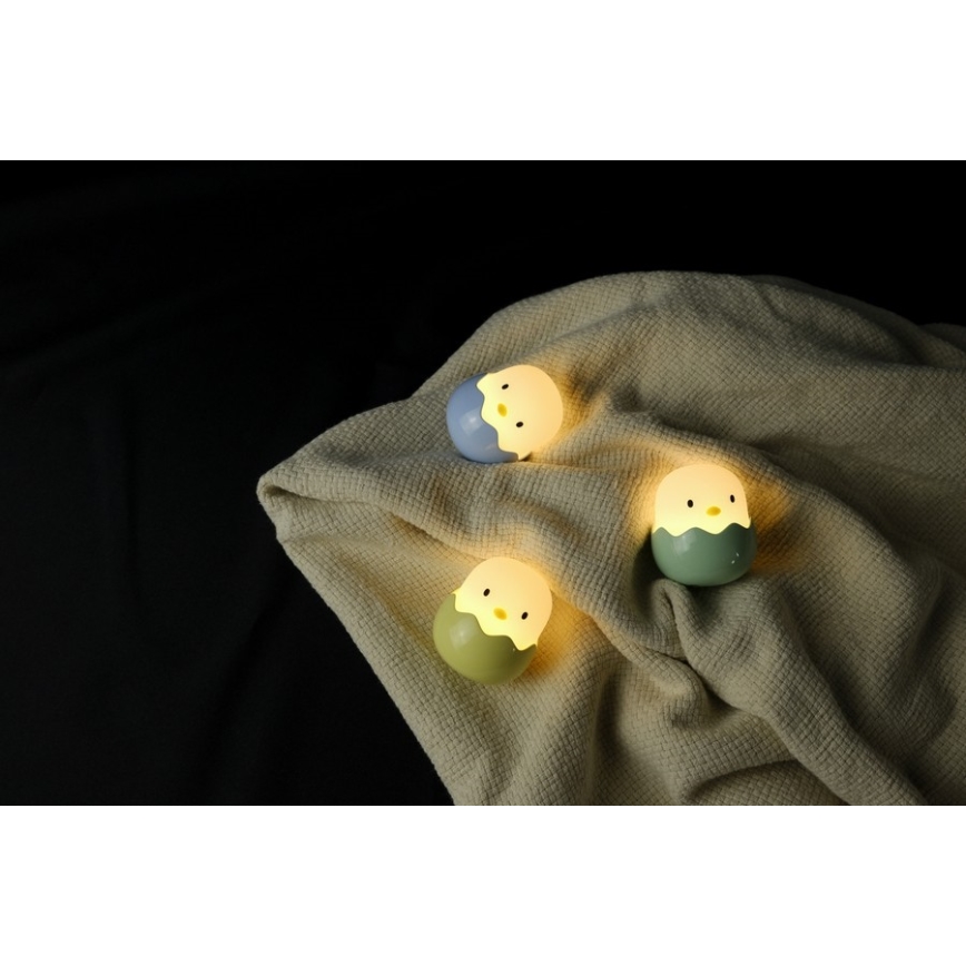 MegaLight - Lampada ricaricabile per bambini a LED RGB dimmerabile con touch EGGY EGG LED/5V