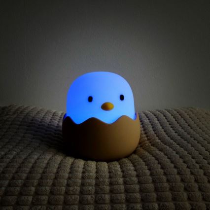 MegaLight - Lampada ricaricabile per bambini a LED RGB dimmerabile con touch EGGY EGG LED/5V