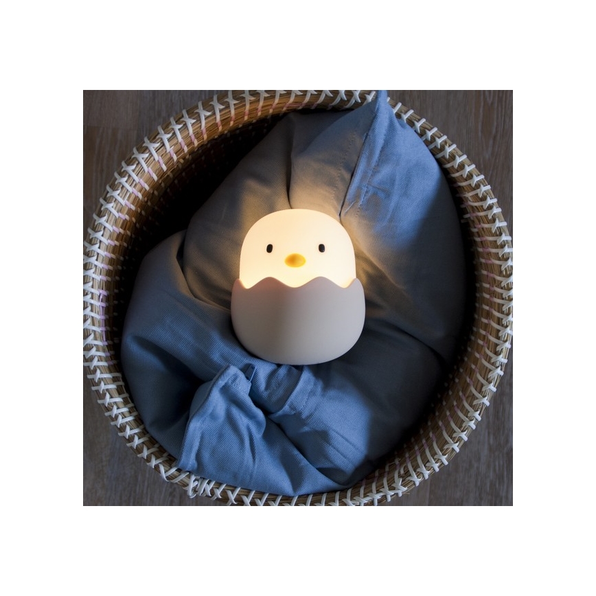 MegaLight - Lampada ricaricabile per bambini a LED RGB dimmerabile con touch EGGY EGG LED/5V