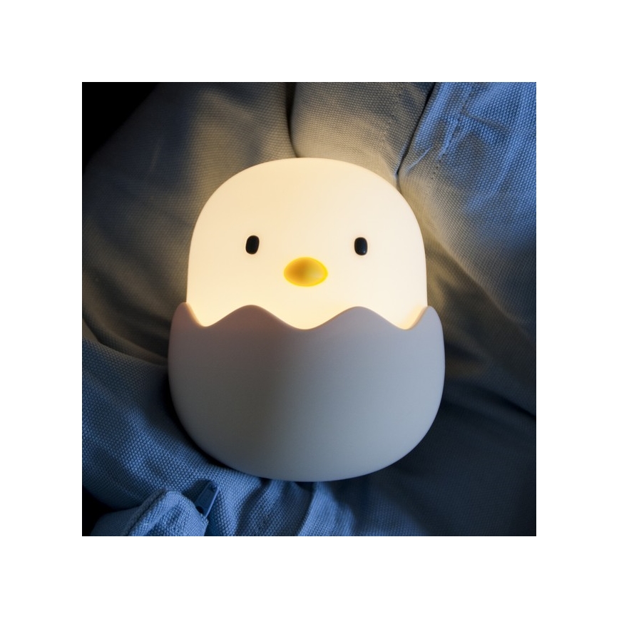 MegaLight - Lampada ricaricabile per bambini a LED RGB dimmerabile con touch EGGY EGG LED/5V