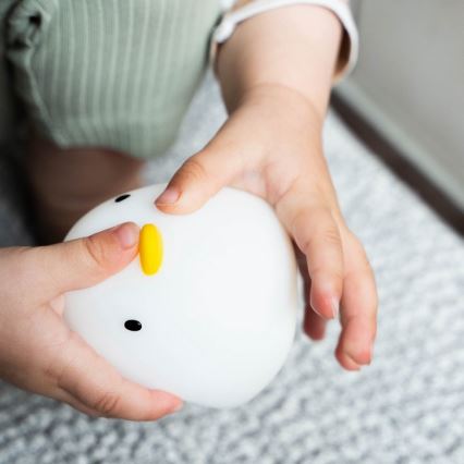 MegaLight - LED RGB Ricaricabile per bambini touch lampada per vasca da bagno SWIMMY DUCK LED/5V IP67
