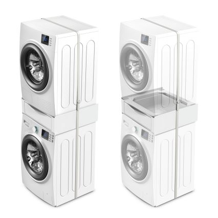 Meliconi 656112 - Base per lavatrice e asciugatrice con cassetto estraibile da 28 l, bianca